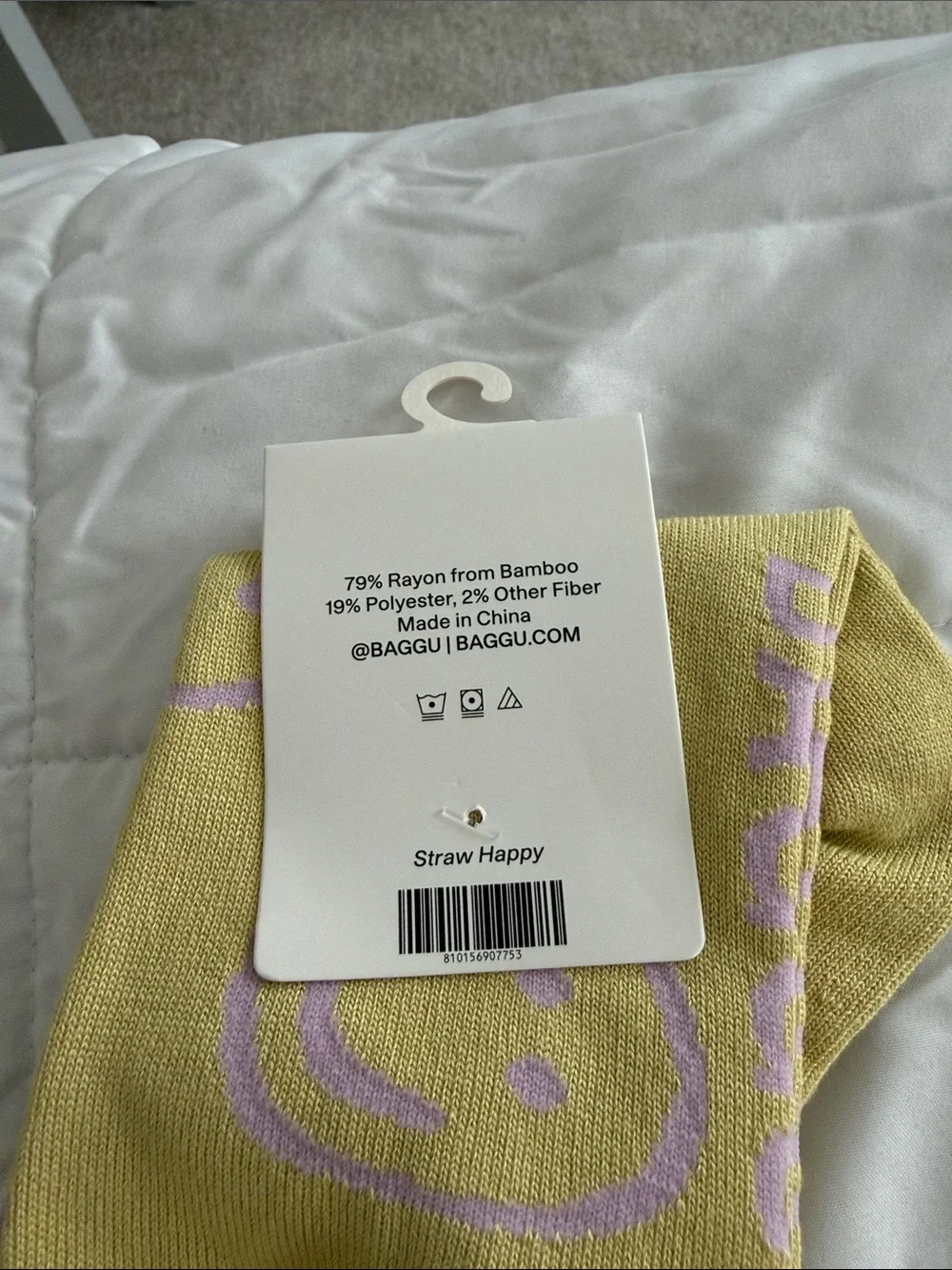 Baggu straw happy socks nwt